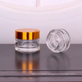 20g cosmetics containers and packaging glass cream jar with golden Lids